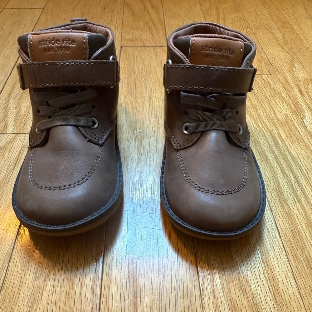 Stride Rite Quinn Toddler Brown Leather Boots